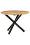 Dining Table Round 100x100x75 cm Rough Mango Wood - 6