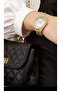 Women's Gold Clasp Stone Frame Stylish Elegant Bracelet Watch Quartz - 5