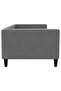 Day Bed without Mattress Dark Grey 90x190 cm Single Fabric - 2