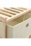Storage Rack with 5 Fabric Baskets Cedar Wood Beige - 5