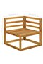 4 Piece Garden Lounge Set with Cushion Cream Solid Acacia Wood - 3