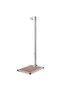 Garden Shower with Brown Base 220 cm Stainless Steel