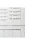 Room Divider 5 Panels White Solid Wood Paulownia - 5