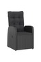 9 Piece Outdoor Dining Set with Cushions Poly Rattan Black - 2