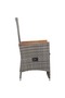 Reclining Garden Chairs 2 pcs with Cushions Poly Rattan Grey - 5
