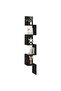 Wall Corner Shelf Black 20x20x127.5 cm Engineered Wood - 6