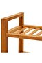 Shoe Rack with 4 Shelves 100x27x80 cm Solid Oak Wood - 5