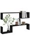 Wall Shelf 2 pcs Black 100x15x20 cm Engineered Wood - 2