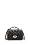 Women's Black Long Strap Quilted Mini Crossbody Bag 26Pbd2003Kp