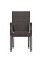 Stackable Outdoor Chairs 2 pcs Poly Rattan Brown - 2