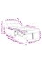 Pull Out Sofa Bed Light Grey 194 x 50 x 82 cm Fabric - 3
