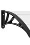 Door Canopy Black and Transparent 200x75 cm PC - 5
