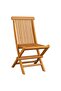 Garden Chairs with Anthracite Cushions 6 pcs Solid Teak Wood - 4