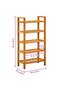 Shoe Rack with 5 Shelves 50x27x100 cm Solid Oak Wood - 3