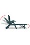 Sun Lounger with Footrest Plastic Green - 6