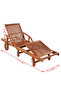 Sun Lounger with Table Solid Acacia Wood - 3