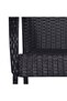 9 Piece Garden Dining Set Poly Rattan Black - 5