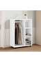 Wardrobe White 80x40x110 cm Engineered Wood