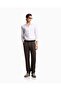 Men's Regular Fit 100% Linen Eagle Logo Long Sleeve White Shirt - 2