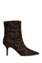 Women's Leopard Print Thin Heeled Leather Boots 25Wfd4912W2 - 4
