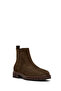 Women's Khaki Suede Leather Chelsea Boots 25Wfd188010 - 8
