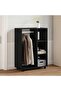 Wardrobe Black 80x40x110 cm Engineered Wood