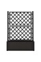 Garden Raised Bed with Trellis and Self Watering System Anthracite - 2