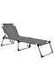 Extra High Folding Senior Sunbed Grey Aluminium