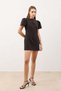 Coffee Pleated Short Women's Dress - 2