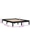 810041 Bed Frame without Mattress Black Solid Wood 200x200 cm - 3