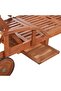 Sun Lounger with Table Solid Acacia Wood - 6