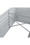 Garden Raised Bed Galvanised Steel 320x80x45 cm Grey - 5