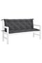 Garden Bench Cushion Anthracite 200x(50+50)x7cm Oxford Fabric - 2