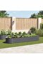 Garden Raised Bed 320x80x44 cm Galvanised Steel Grey