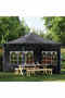 Party Tent Sidewall 2 pcs with Window PE Anthracite