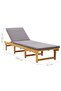 Folding Sun Lounger with Cushion Solid Acacia Wood - 3