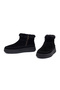Women's Black Zippered Thick Soled Suede Leather Teddy Boots 25Wfd205210 - 3