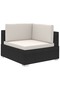 6 Piece Garden Lounge Set with Cushions Poly Rattan Black - 2
