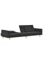2-Seater Sofa Bed with Two Pillows Dark Grey Fabric - 4