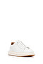 Men's White Lace-Up Thick Soled Genuine Leather Sneaker, Winter Sports Shoes 25Wfd675014 - 6