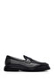 Men's Black Genuine Leather Casual Loafer, Winter Shoes 25Wfd7050Ft