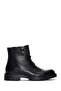 Black Leather Men's Casual Boots - Zippered 24wfd7002ft