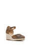 Women's Bronze Ankle Buckle Metallic Wedge Heeled Espadrille 25Sfe402032 - 7