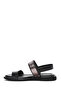 Women's Black Buckle Genuine Leather Sandals 25Sfd363014 - 2