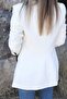 White premium ribbed detail blazer - 6