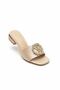 Vollex Satin Stone Stylish Women's Short Heeled Slippers - 3