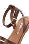 Women's Brown Ankle Strap Genuine Leather Bodrum Sandals 25Sfd333318 - 8