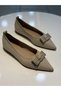 Vollex Buckled Women's Knitwear Ballet Flats - 2
