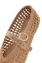 Women's Beige Buckle Straw Genuine Leather Ballerinas, Summer Shoes 25Sfd5511M7 - 8