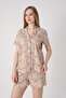 Women's 100% Cotton Short-Sleeve Shorts Pajamas Set 19122 - 7